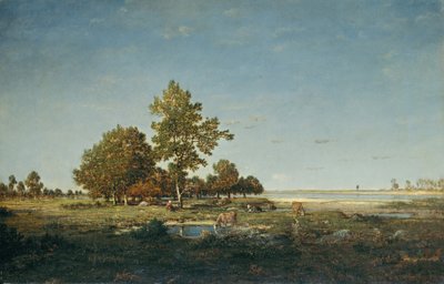 Landschaft mit einer Baumgruppe von Pierre Etienne Theodore Rousseau